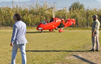 Hava Taksi Gyrocopter ile İlk Turu Vali Karahan ve Başkan Zolan Attı